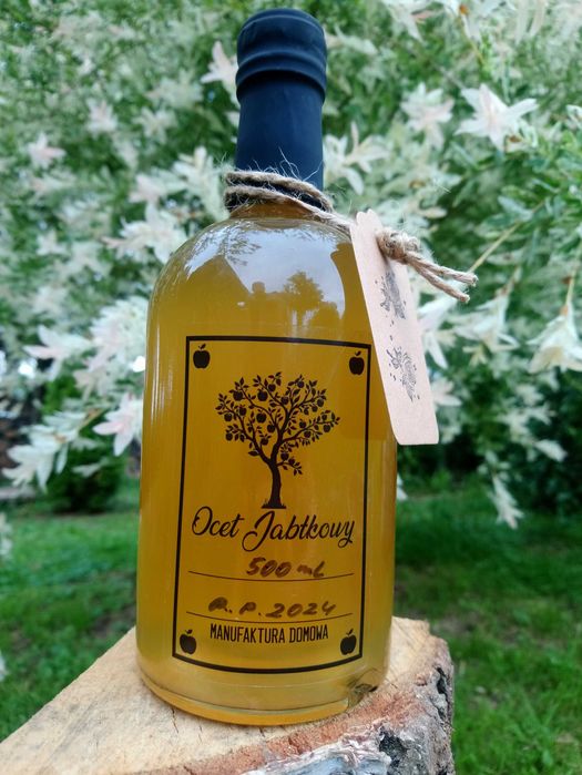 Ocet jabłkowy długofermentowany, żywy