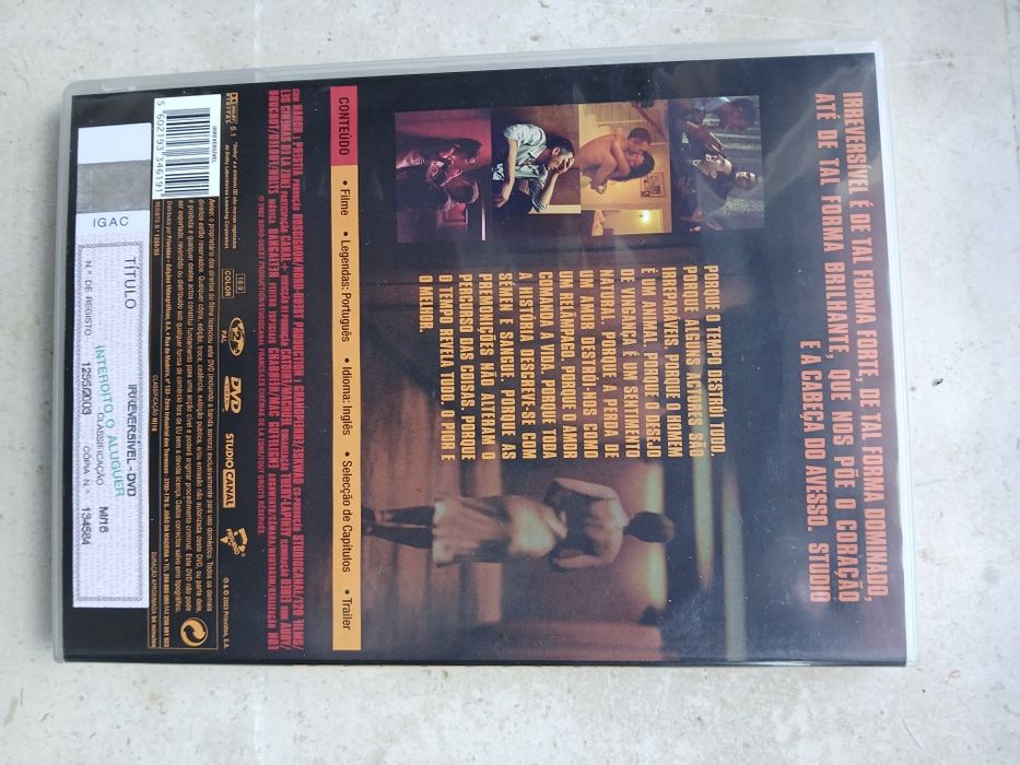 DVD Irreversível (Irréversible) – Gaspar Noé – Edição Especial
