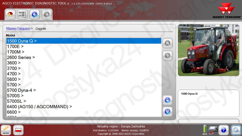 AGCO EDT Electronic Diagnostic Tool 2025.4 2x4 4x4 Can USB Najnowsza W