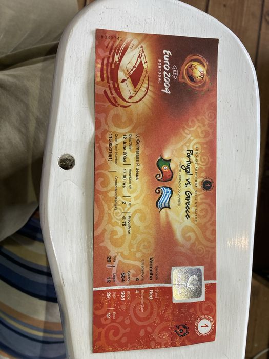 Bilhete Inaugural Euro 2004