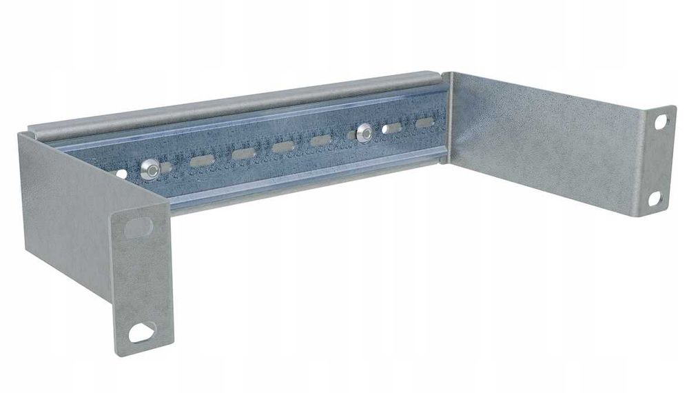 Panel Dystrybucji Napięć RACK 10" 1U/110/11xS DIN TS35/TH35 Ocynk