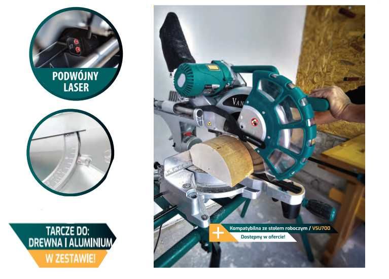 Ukośnica do drewna i aluminium VUD707 305 MM