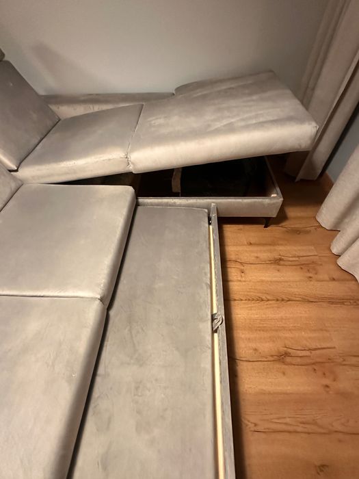 kanapa ze schowkiem i rozkladana czescia