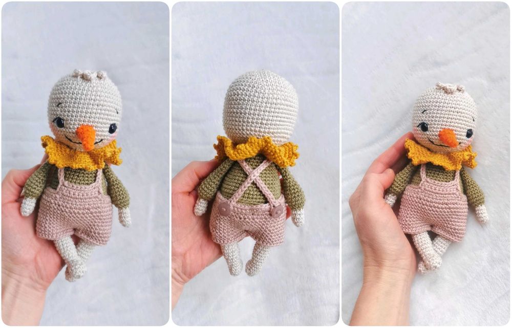 Bałwanek na szydełku, bałwan, maskotka przytulanka handmade