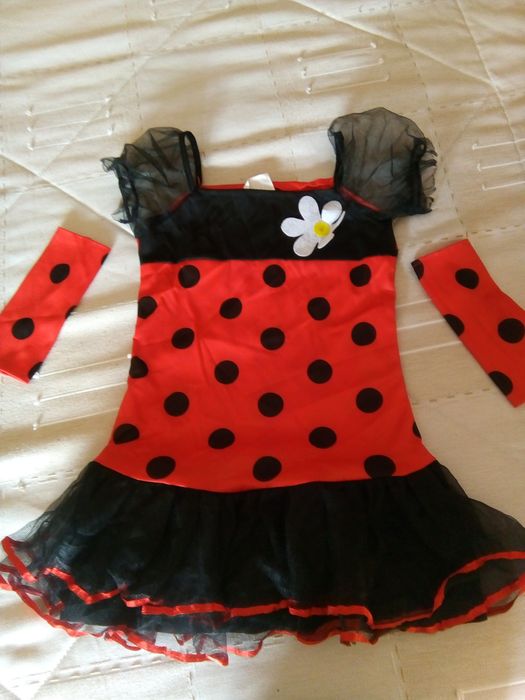Roupa de carnaval 7/9 anos joaninha.