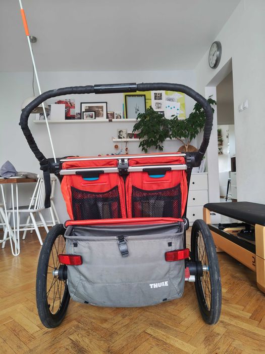 Thule Chariot Cross 2 - podwójna przyczepka rowerowa, wiele dodatków (m.in. hamak dla niemowląt)