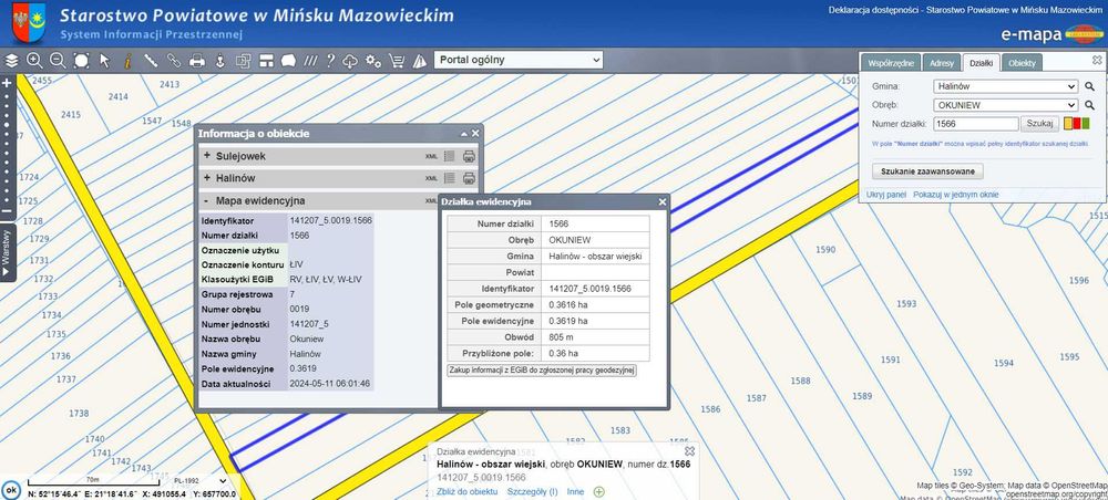 Sprzedam działkę oznaczoną  klasą gruntu  łąka w Okuniewie