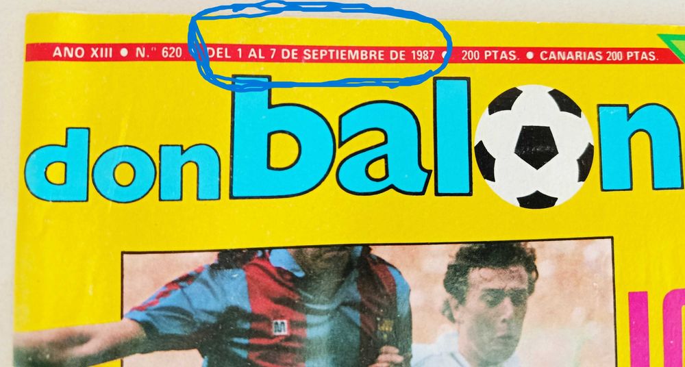 Revista Don Balon de 1987 - Paulo Futre - Atlético Madrid
