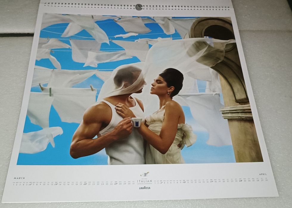 Antigos calendários Lavazza de 2011 fotografias de Mark Seliger