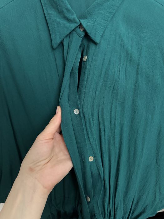 Блуза футболка Zara S бірюзовий колір