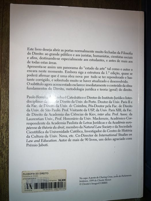 Filosofia do Direito de Paulo Ferreira da Cunha