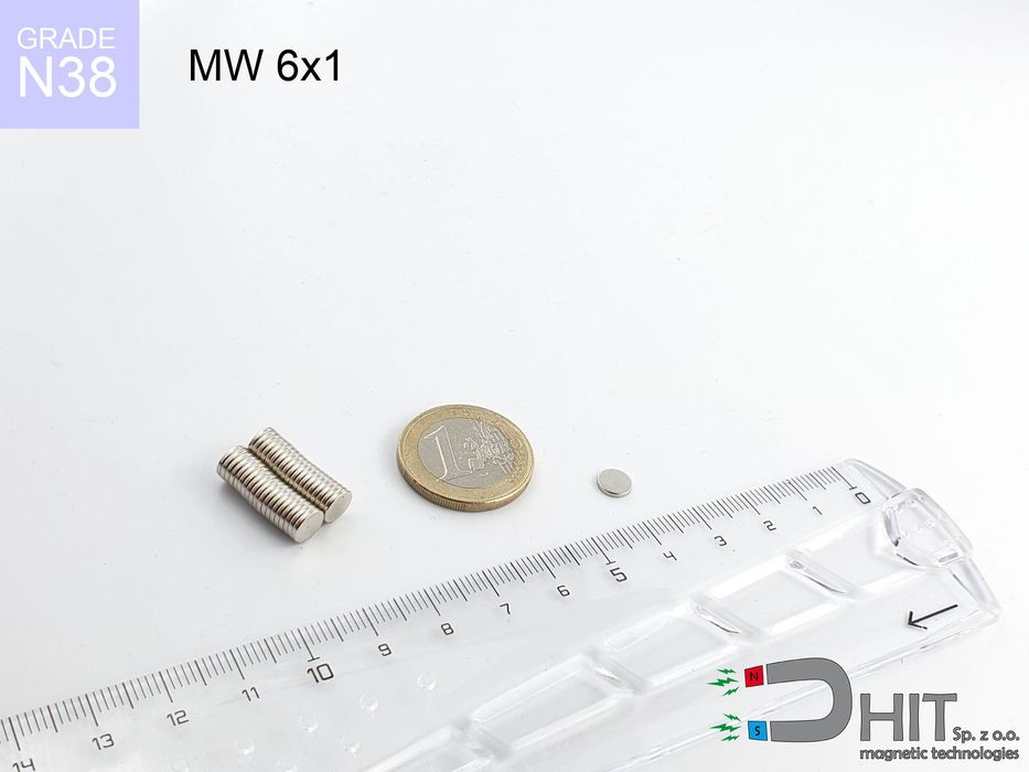 MW 6x1 [N38] - magnes walcowy N38 226 szt.