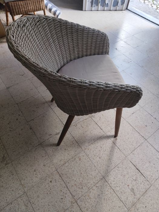 Cadeira de exterior com almofada