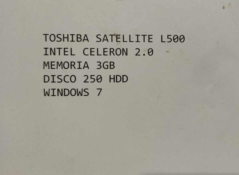 Toshiba Satellite L 500