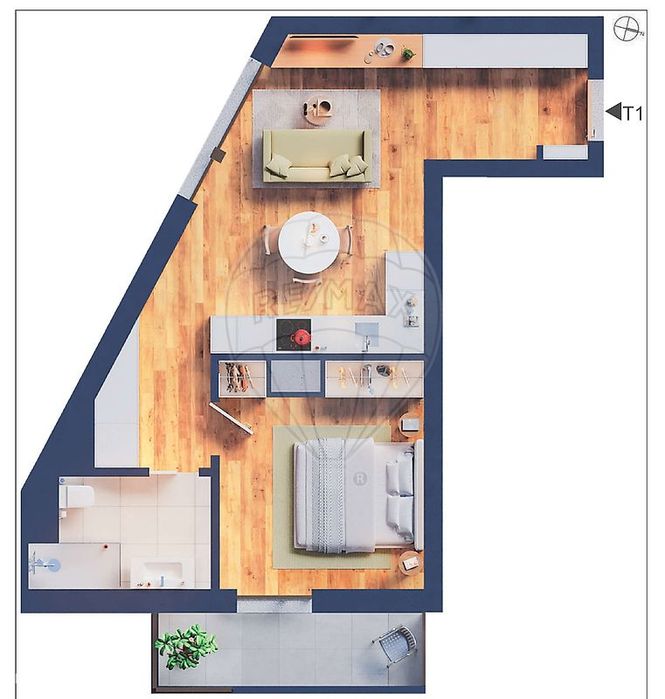 Apartamento T1 para venda