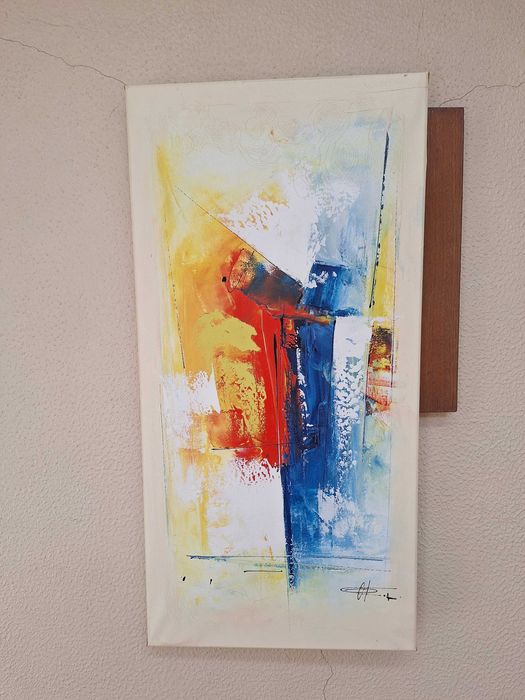 Quadro original pintado à mão - Arte abstrata em tela
