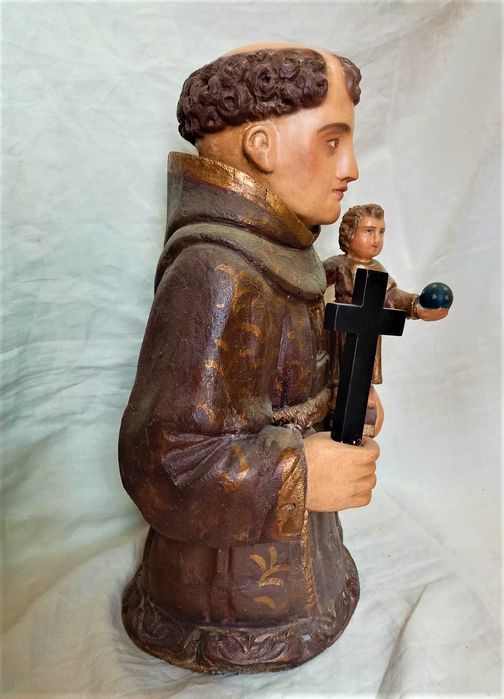 Figura Madeira Santo António Séc XVIII XIX