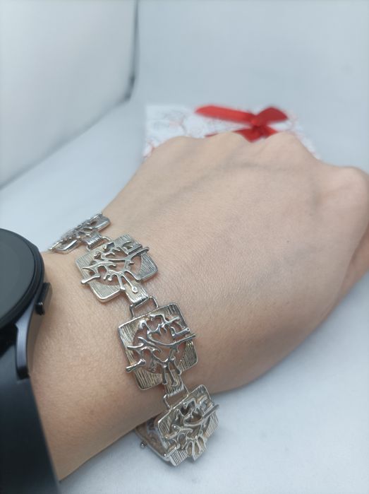 Srebrna bransoletka 925 długość 19,5 cm