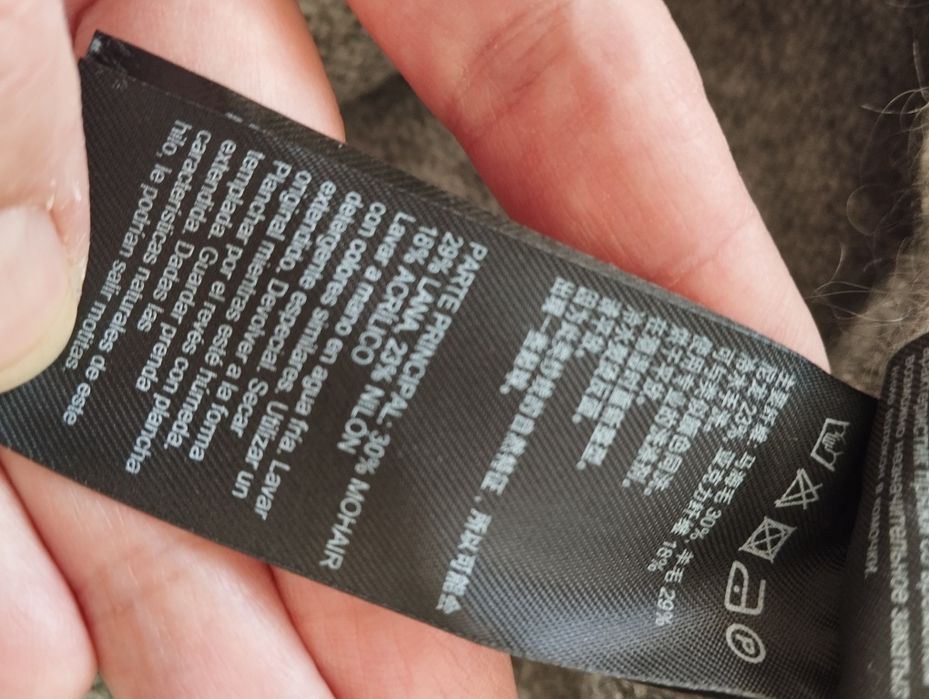 Sweter golf wełniany, z moherem, szary, zimowy, basic, gwiazdka r.M/L