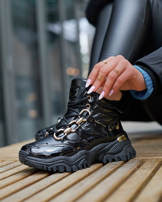 36 37 38 sneakersy 39 40 41 śniegowce sportowe lakierowane platforma