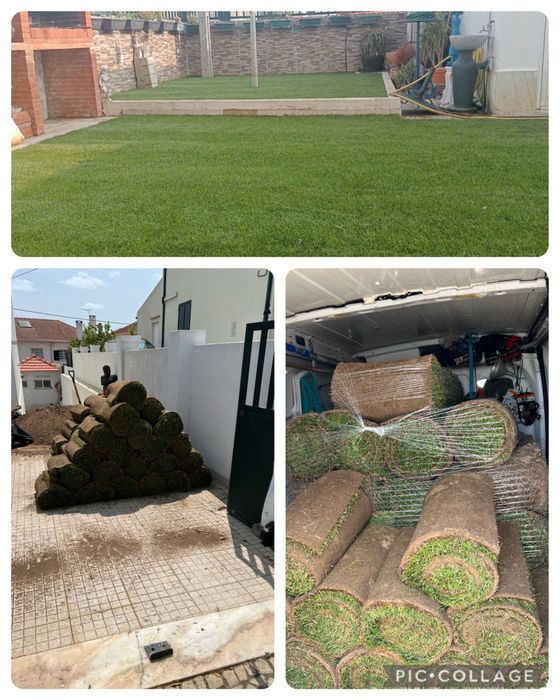 relva natural em tapete