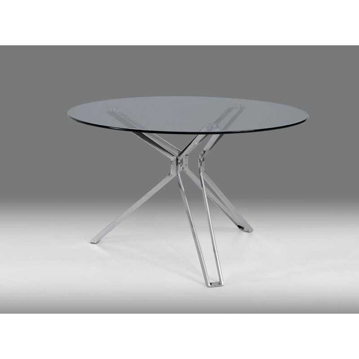 Mesa redonda de vidro temperado com cadeiras (novo)