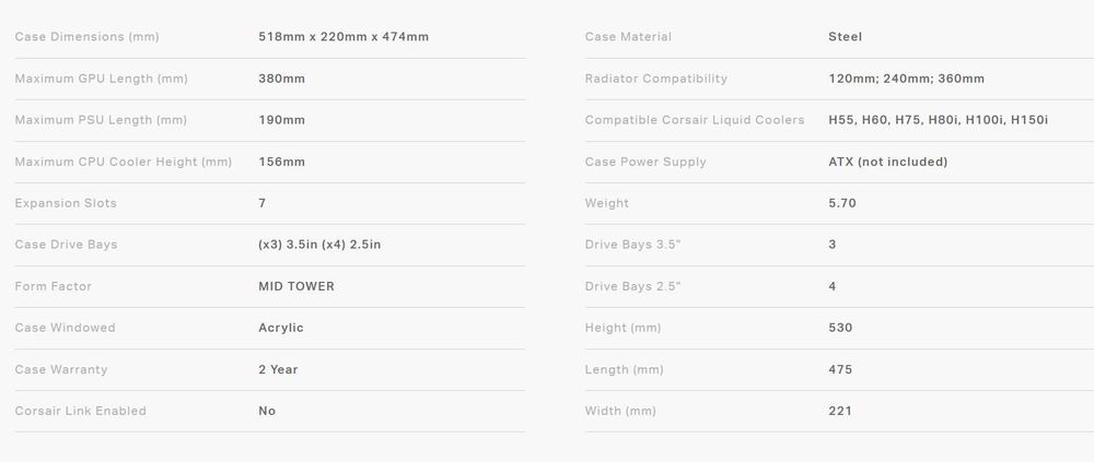 Caixa Corsair Spec-Alpha