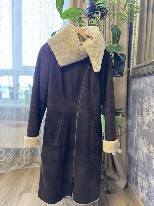 Дублянка Дубльонка на хутрі шоколадного кольору