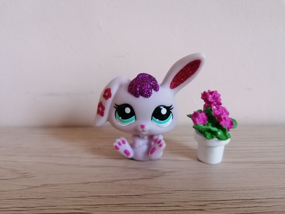 Littlest pet shop lps brokatowy królik