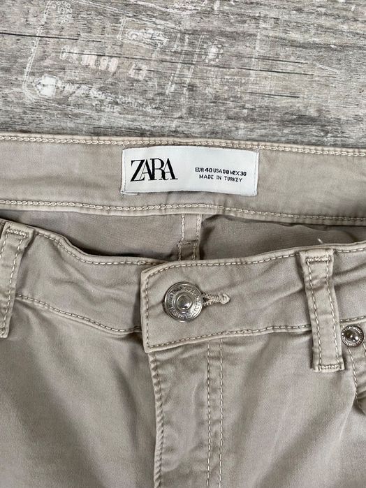 Spodnie legginsy Zara rozmiar M/L 38 szarobeżowe