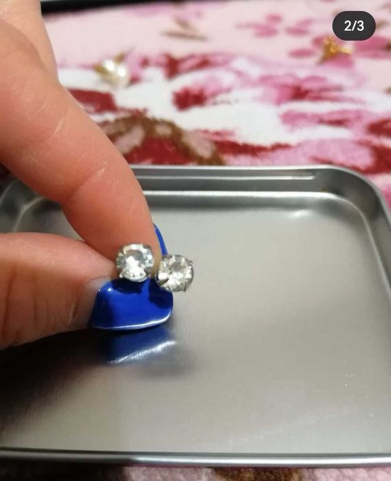 Серьги гвоздики медицинский сплав сталь