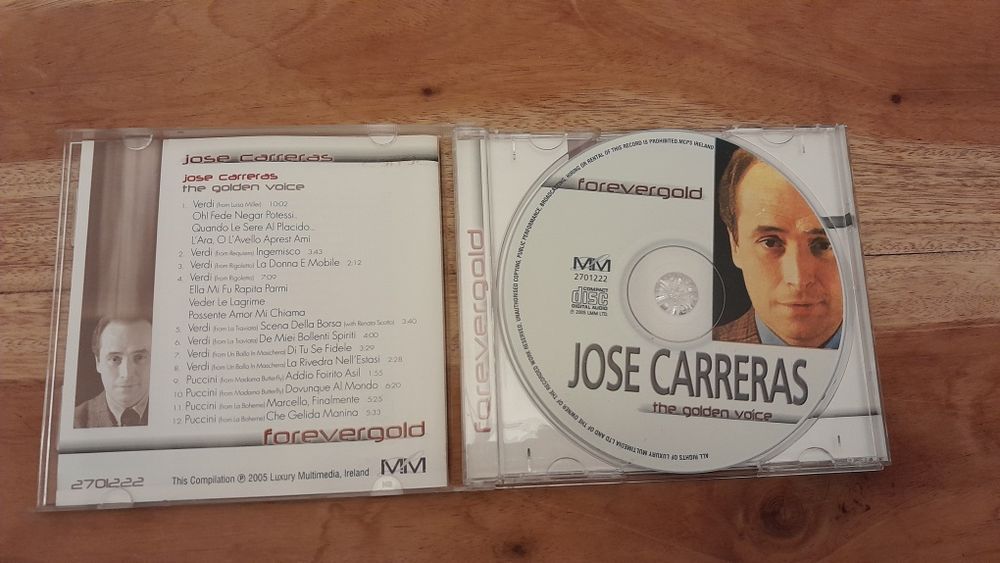Cd José Carreras The golden voice forevergold