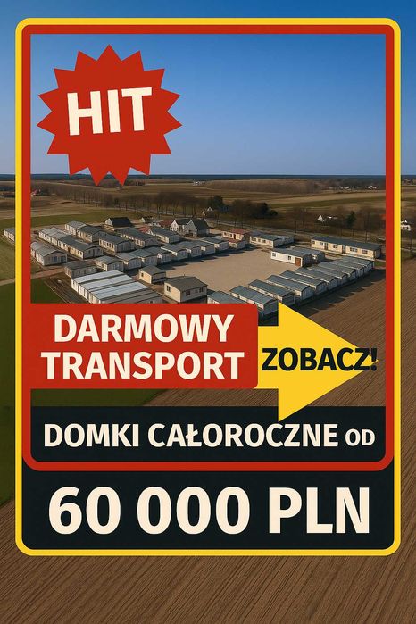 Domki holenderskie całoroczne darmowy transport kemping kontener