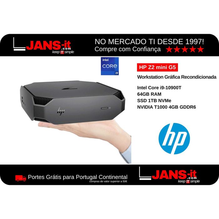 HP Z2 mini G5 | i9-10900T | 64GB | SSD 1TB | NVIDIA T1000