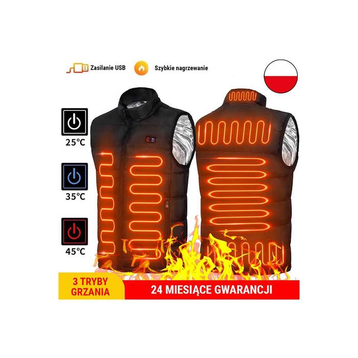 PODGRZEWANA USB Kamizelka Ocieplająca na Powerbank USB =NA PREZENT=