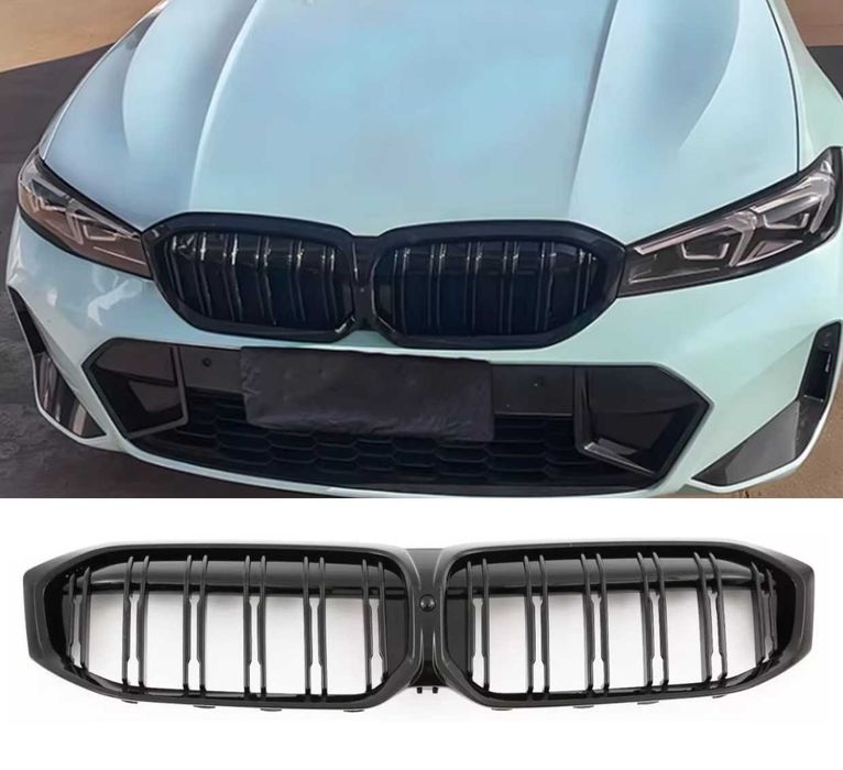 NERKI GRILL Zderzaka BMW G20 G21 2022/2024 + LCI LIFT Czarny Połysk MP