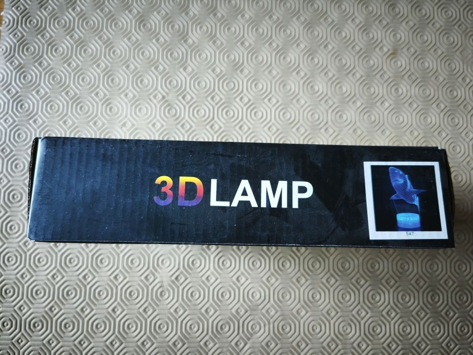 Candeeiro efeito 3D Tubarão