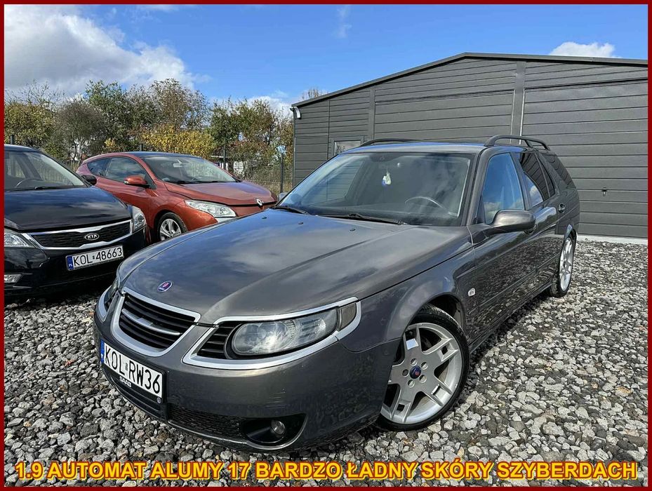 Saab 9-5 2007 r 1.9 150 KM AUTOMAT Skóry ANDROID Navi Szyberdach Bardzo Ładny