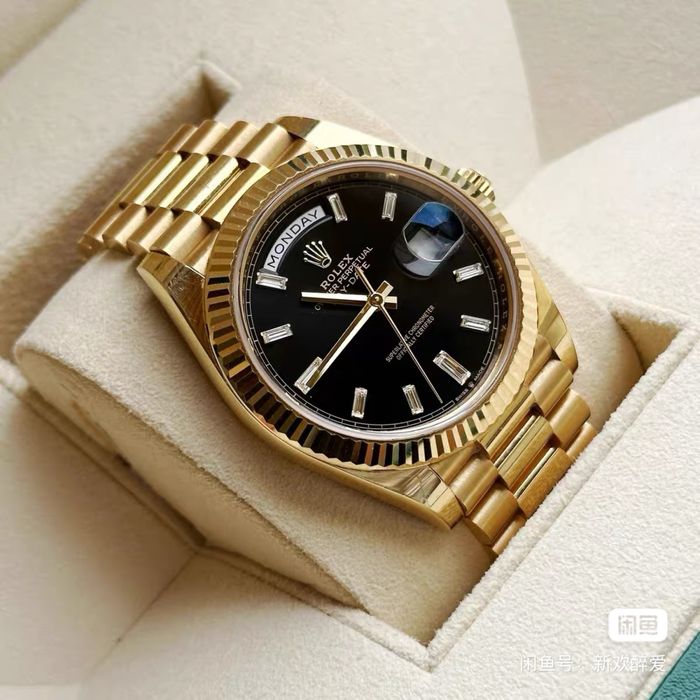 Подарунок Стильний чоловічик годинник Rolex золотий з коробкою