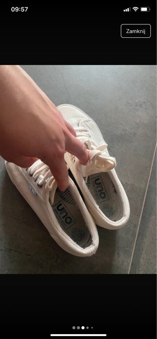 Damskie trampki tenisówki UNO rozmiar 39 kremowe