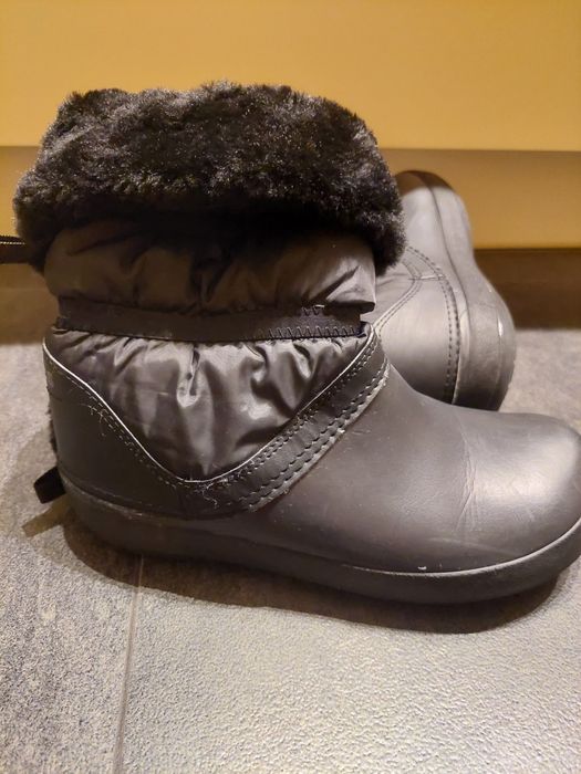 Crocs śniegowce w7. 24,24.5cm. Nieprzemakalne. Futerko. Stan bdb