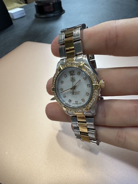 Tag Heuer Aquaracer masa perlowa, diamenty