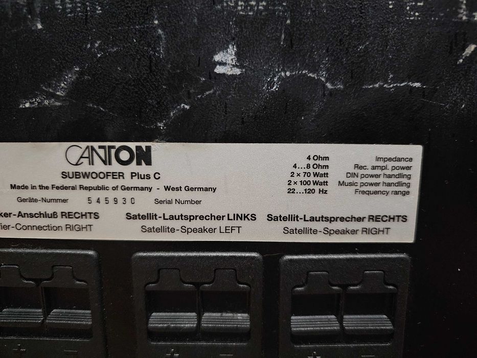 Subwoofer pasywny CANTON Plus C