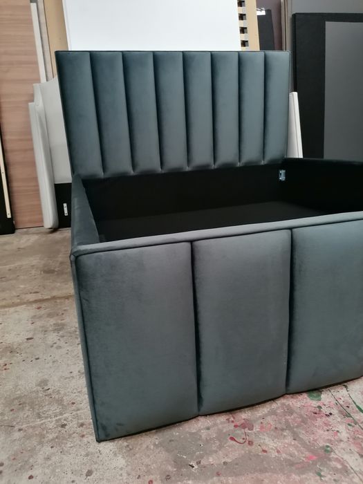 Łóżko tapicerowane panele stelaż pojemnik na wymiar od producenta