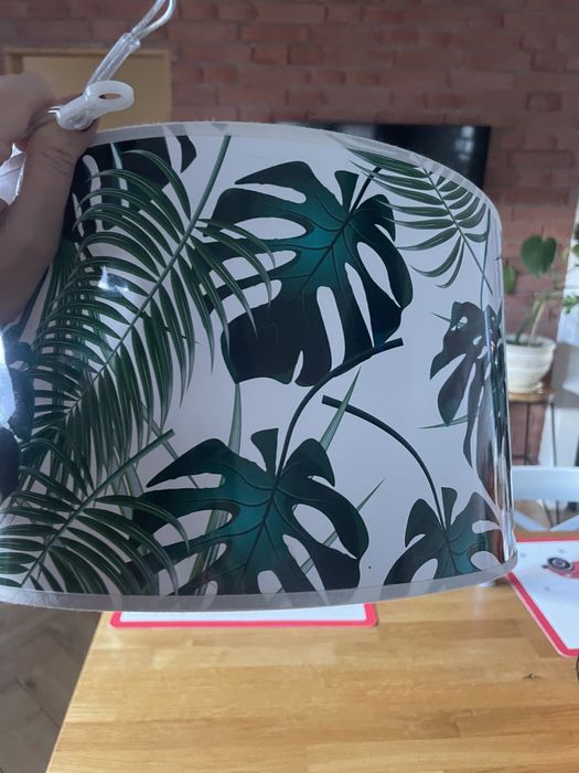 Żyrandol w liście loftowy klosz Duolla