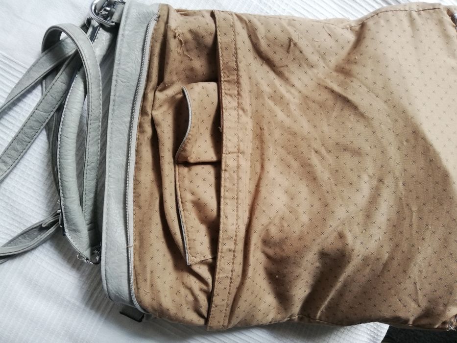 Torba szara ccc, na ramię + długi pasek