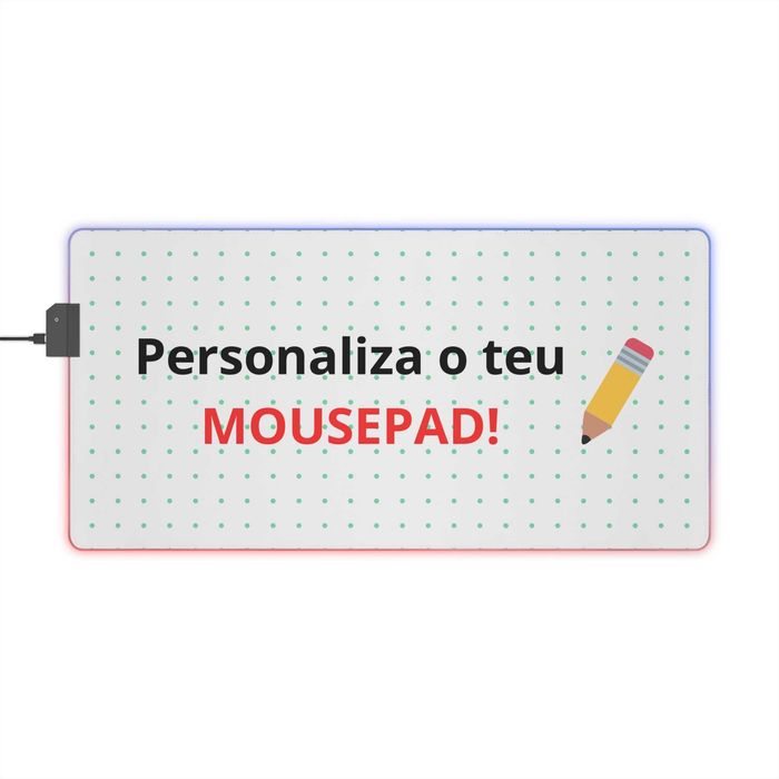 Mousepad XXL LED Personalizável ( 90cm x 40 cm )