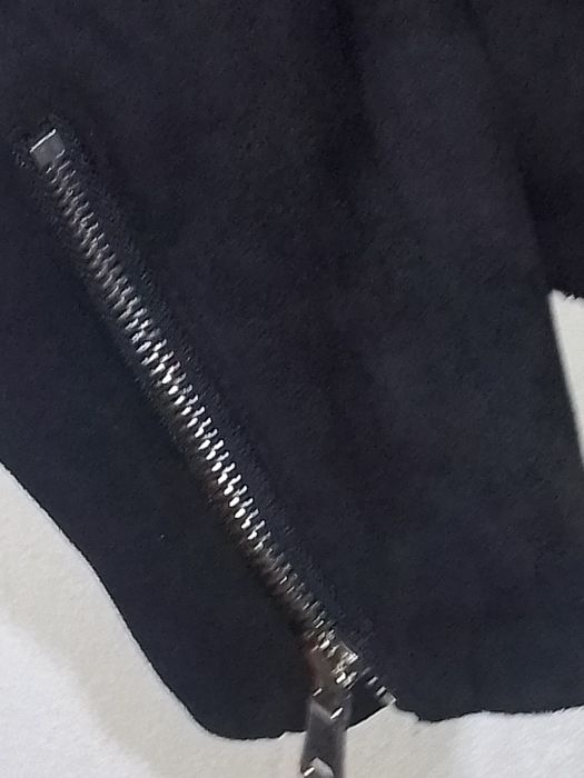 Biker pele pêssego preto M