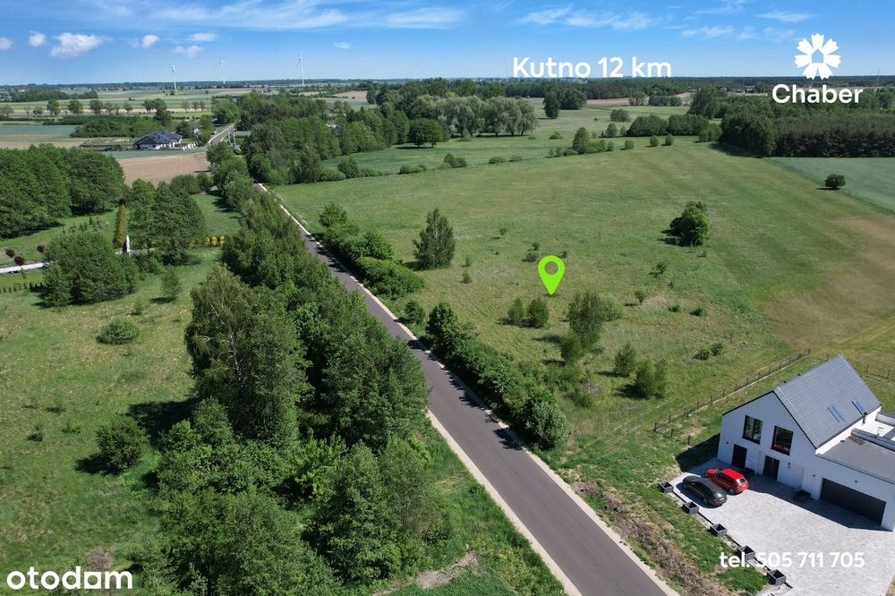Działka dla dewelopera pod Kutnem z MPZP (bud. jednorodzinne) 8 844 m² - Widok 2