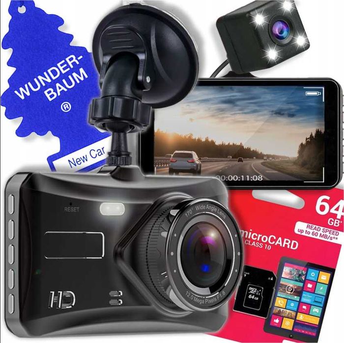 Kamera Samochodowa Wideorejestrator + Kamera Cofania Dotykowy